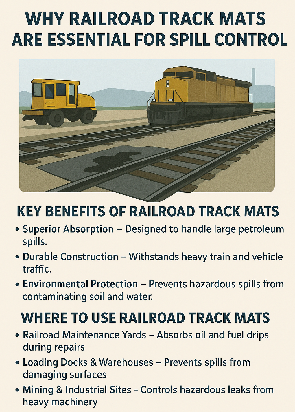 Why Railroad Track Mats Are Essential for Spill Control